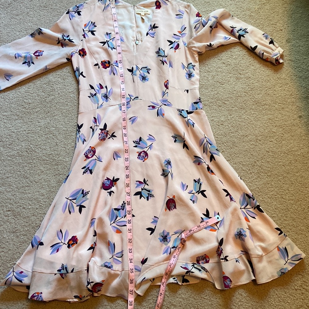 Rebecca Taylor Bellflower floral print silk knee‎ length dress size 2 - Picture 14 of 14